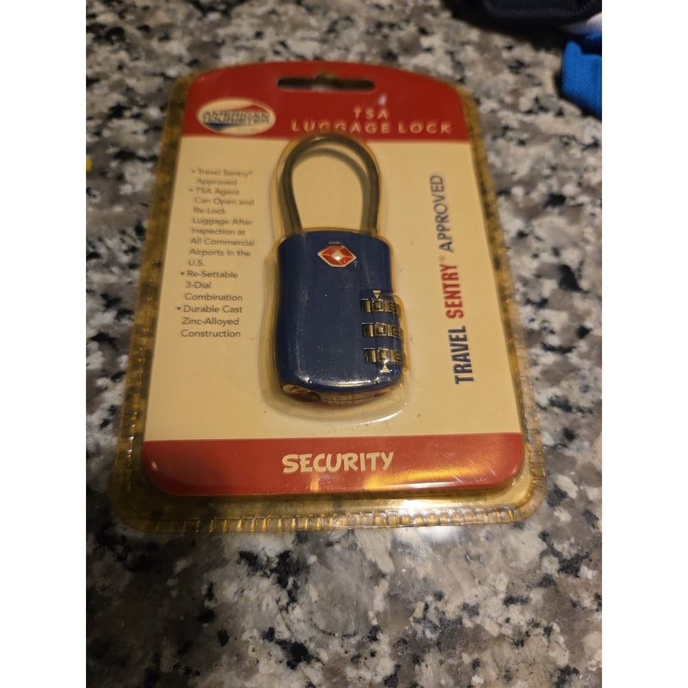 New Old Stock American Tourister TSA Luggage Lock Blue Sentry 3 Dial Security